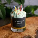 cake-themed candle