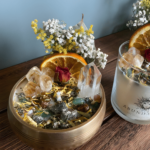 dried fruit decor candle