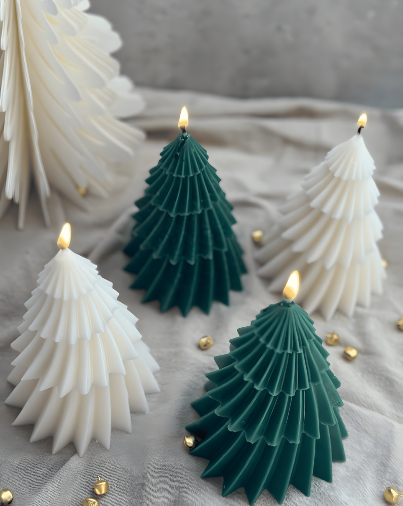 winter decor candles