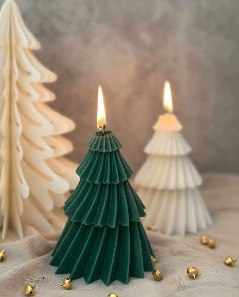 winter decor candle