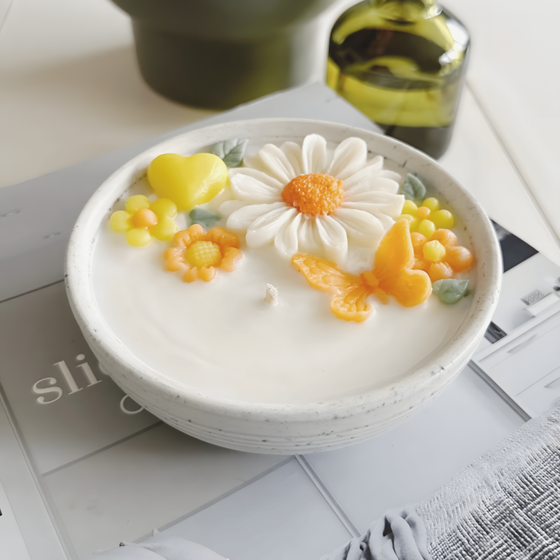 ceramic bowl candle