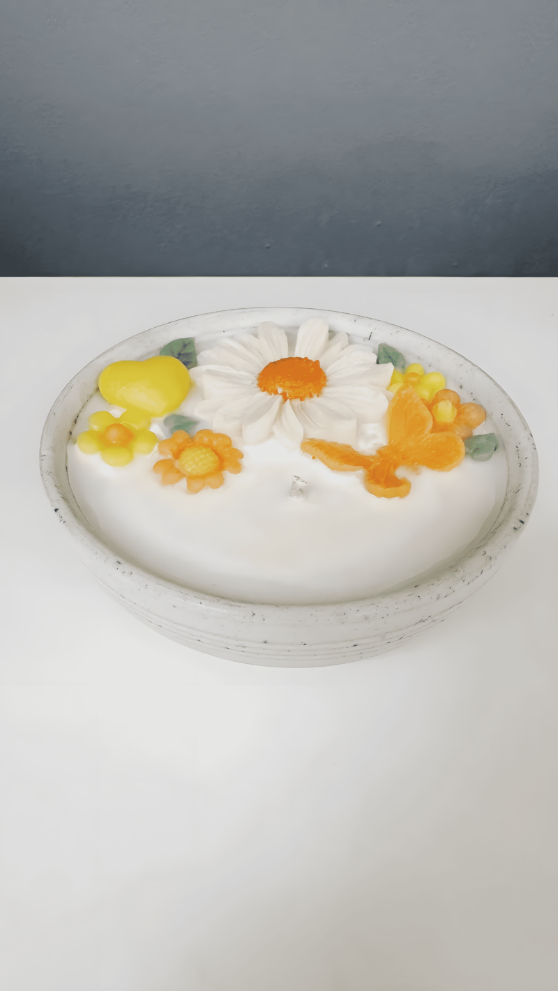 floral butterfly candles