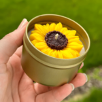 metal tin candle