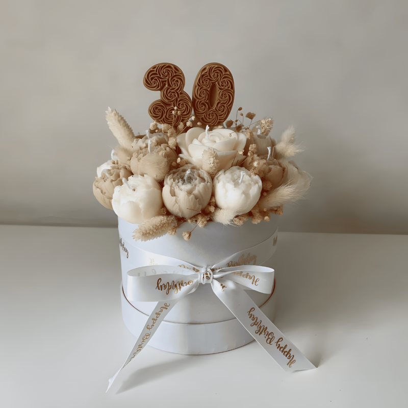birthday gift box candle