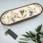 Long Wooden Tray Candle