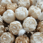 handcrafted floral candle