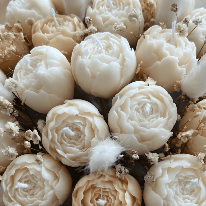 handcrafted floral candle