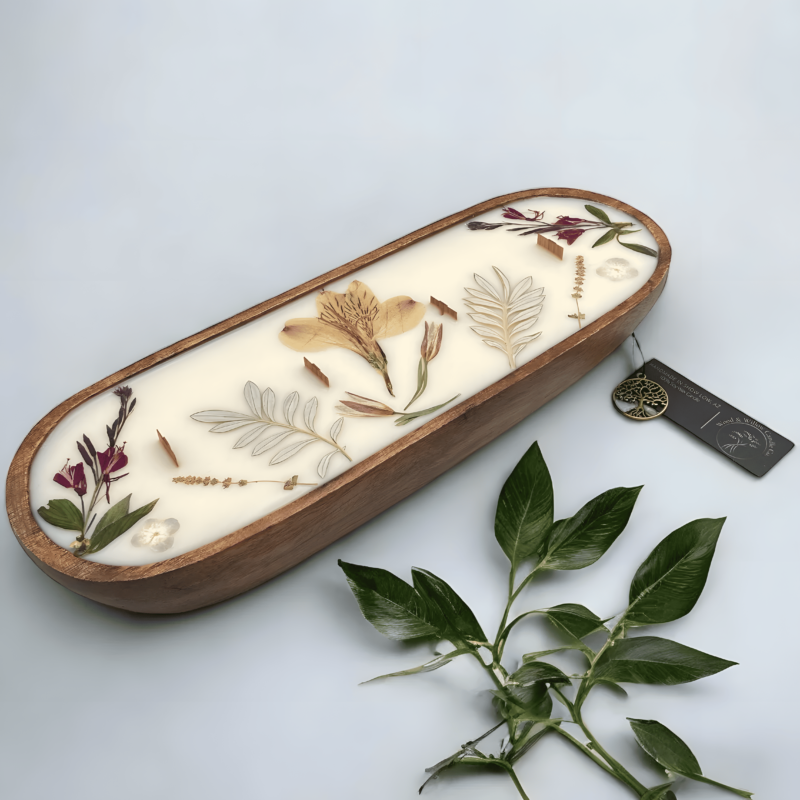 Dried Flower Candle