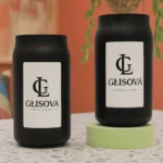 Luxury scented candle 'Study Nocturne' by GLISOVA with artistic gift box